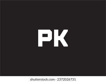 logotipo de letra pk y diseño de monograma