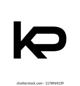 Pk Letter Vector Logo Kp Letter Stock Vector (Royalty Free) 1178969239