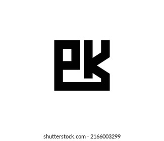 PK logo design vector template