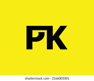 PK logo design vector template