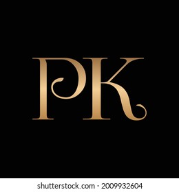 PK logo luxury initial design