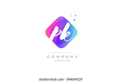pk p k  pink blue rhombus abstract 3d alphabet company letter text logo hand writting written design vector icon template 