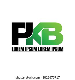 Vector de diseño de logotipo de monograma de letra PKB