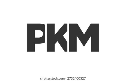 PKM logo design template with strong and modern bold text. Initial based vector logotype featuring simple and minimal typography. Trendy company identity ideal for businesses brand presence.
