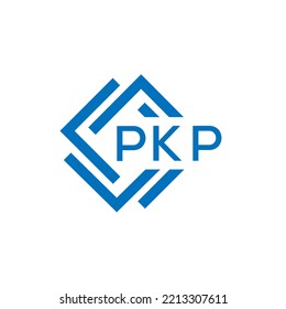 PKP letter logo design on white background. PKP creative circle letter logo concept. PKP letter design.
