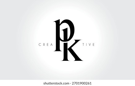 PKpk Elegant Serif Monogram Logo – Luxury Lowercase Typographic Lettermark for Modern Branding