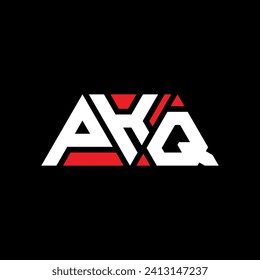 Diseño del logotipo de la letra triangular PKQ con forma triangular. Monograma de diseño del logotipo del triángulo PKQ. Plantilla de logotipo vectorial de triángulo PKQ con color rojo. Logo triangular de PKQ Diseño sencillo, elegante y lujoso.