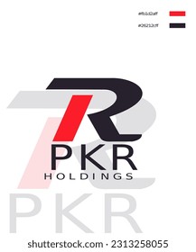PKR holdings logo editable design 
