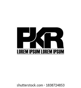 PKR letter monogram logo design vector