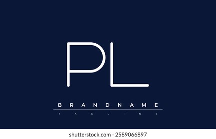 PL Abstract letter logo. This logo icon incorporate with abstract shape in the creative way