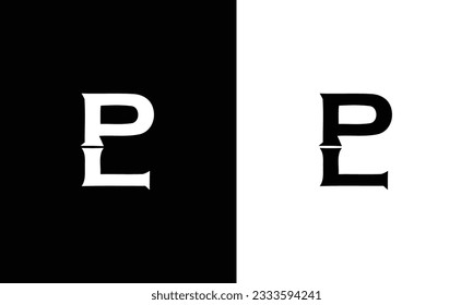 PL abstract letters logo monogram