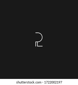 PL creative minimalistic logo icon