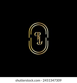 PL creative modern letters logo design template