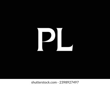 pl creative monogram logo design