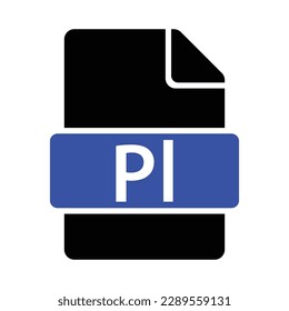 Pl File Format Icon, Vector Graphics