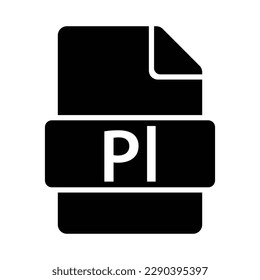 Pl File Format Icon, Vector Graphics