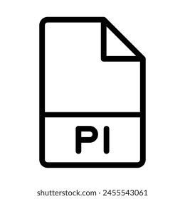 Pl file type icons. files and document format design icon symbol.