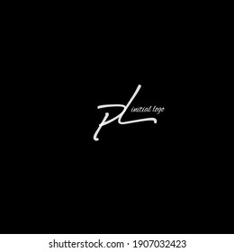 PL handwritten logo for identity