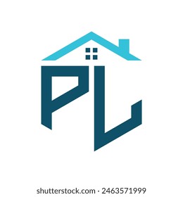 PL House Logo Design Template. Letter PL Logo for Real Estate, Construction or any House Related Business