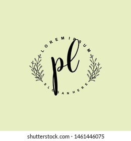 PL Initial beauty floral logo template