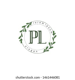 PL Initial beauty floral logo template