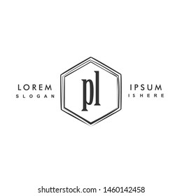 PL Initial beauty monogram logo vector