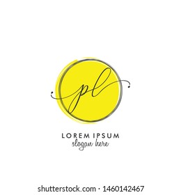 PL Initial beauty monogram logo vector