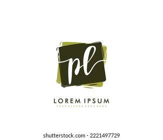 PL Initial beauty monogram logo vector