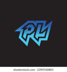 PL initial inspiration logo design esport and gaming clan ideas