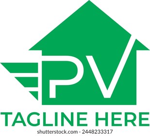 PL initial letter house property logo design vector