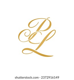 PL initial logo design vector stock