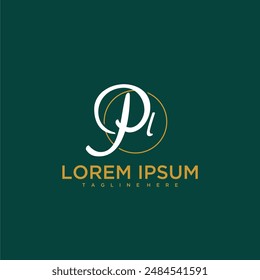 PL initial monogram for beauty and business logo