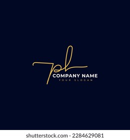 Pl Initial signature logo vector design