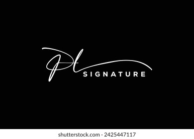 PL initials Handwriting signature logo. PL Hand drawn Calligraphy lettering Vector. PL letter real estate, beauty, photography letter logo design.