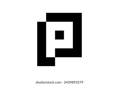 PL initials logo simple box vector template black color