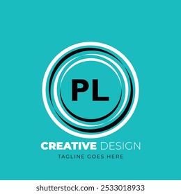 PL letter logo creative design. PL unique design. Vector illustration