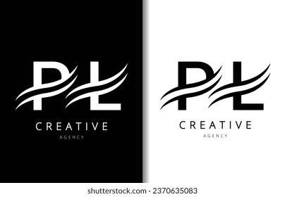 PL Letter Logo Design with Background and Creative company logo. Modern Lettering Fashion Design. Vector illustration