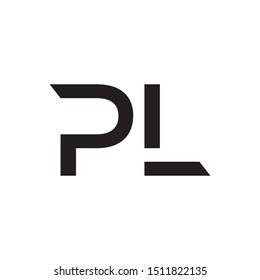 PL letter logo template vector icon design