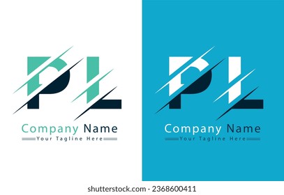 PL Letter Logo Vector Design Concept Elements