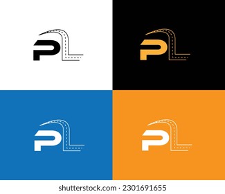 PL LETTERING TYPOGRAPHY MODERN TRENDY MINIMALIST MONOGRAM LOGO