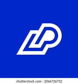 PL lettermark logo. the combination of the letters P and L into a new, original and modern shape