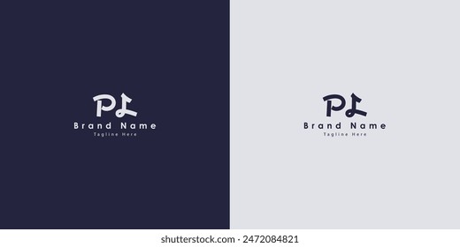 PL letters vector logo design