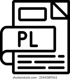 PL Line Icon Vector Design