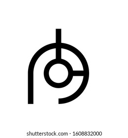 pl logo design simple modern template