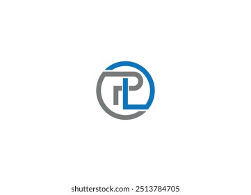 PL logo design vector icon template with white background