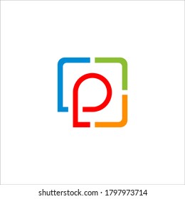 PL logo design vector sign 