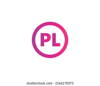 PL logo design vector template