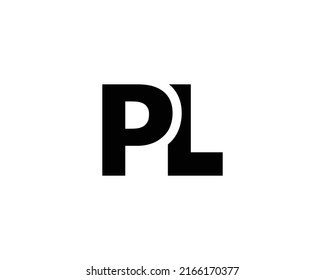 PL logo design vector template