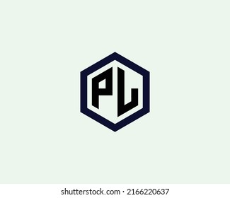 PL Logo design vector template