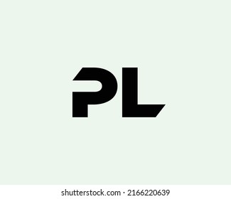 PL Logo design vector template